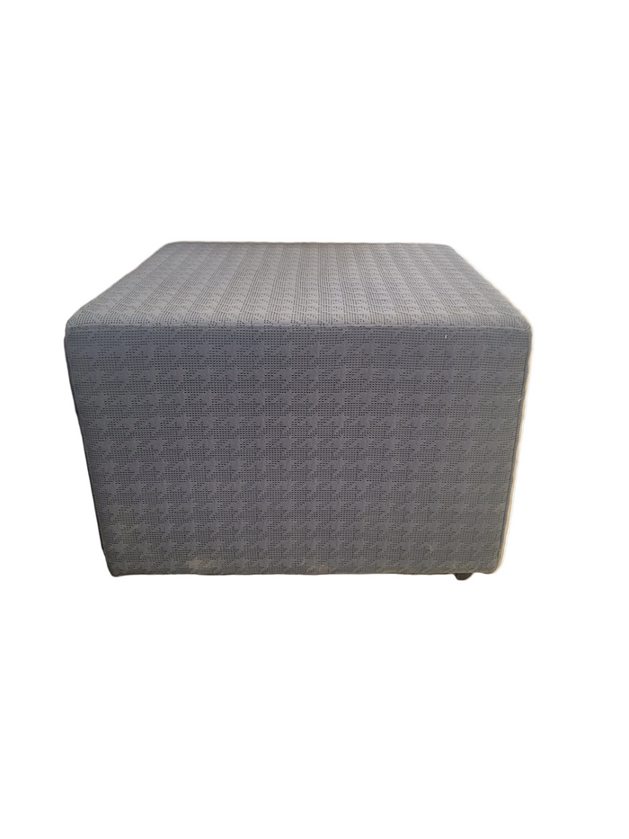 Grey-Blue Square Ottoman