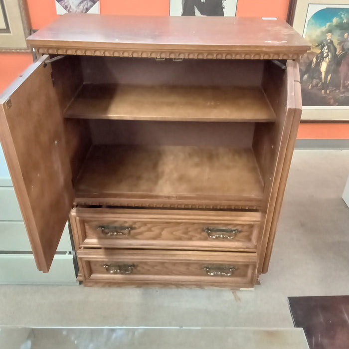 35"W Dresser with Upper Cupboard and Two Lower Drawers