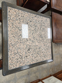 Dark Grey 2 Door cabinet with Faux Marble Top