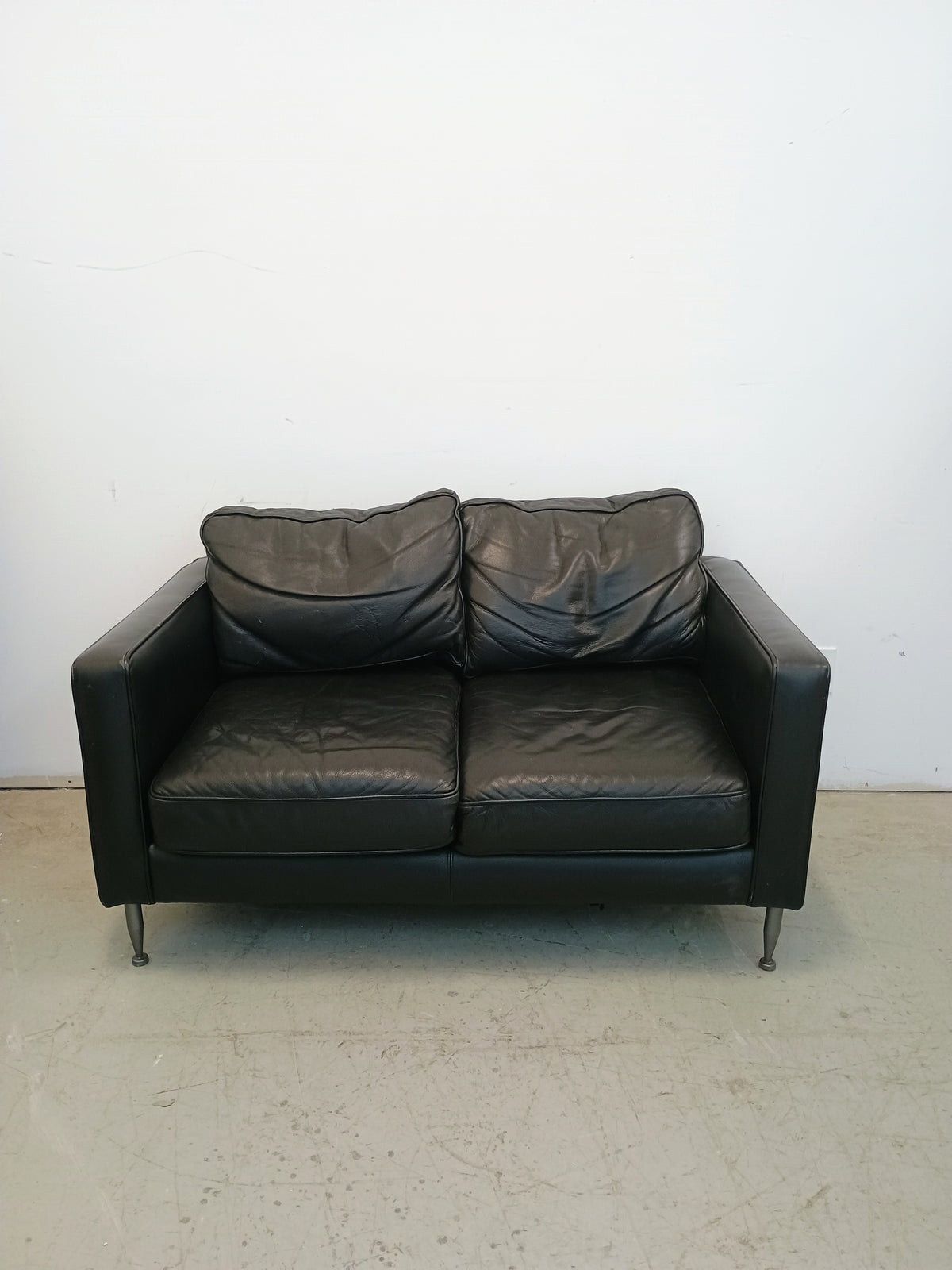 Black Leather Loveseat