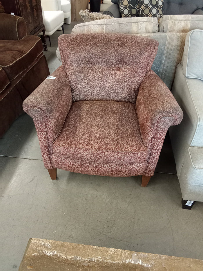 35"W Leopard Print Armchair