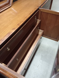 80"W Wooden 6-drawer Sresser with Mirror