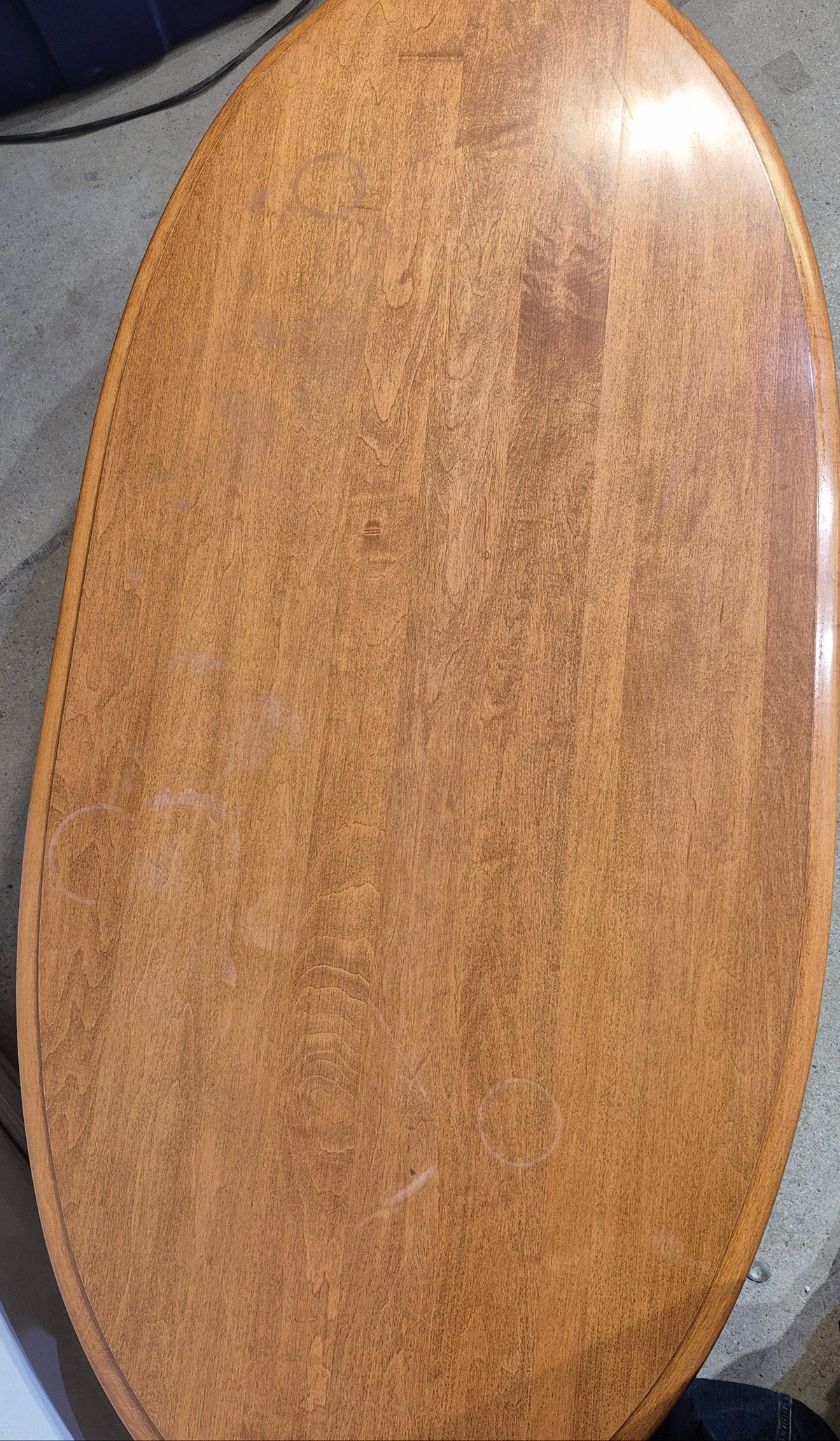 Roxton Solid Maple Oval Coffee Table