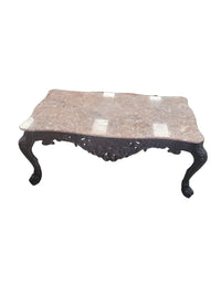Ornate Marble-Top Coffee Table