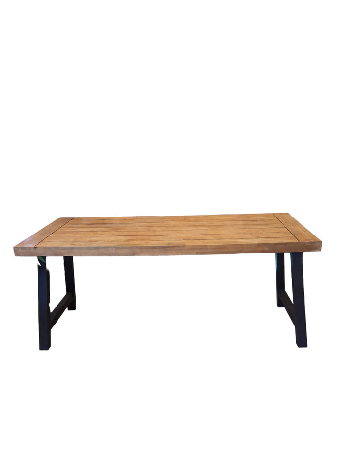 Wood & Metal Dining Table