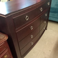 57.5"W 9-Drawer Dresser in Dark Wood