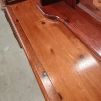 57.5"W Knotty Pine Dresser with Mirror