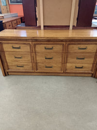 69"W Solid Wood 9-Drawer Dresser