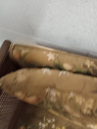 24"W Rattan Armchair in Fruit Themed Fabric