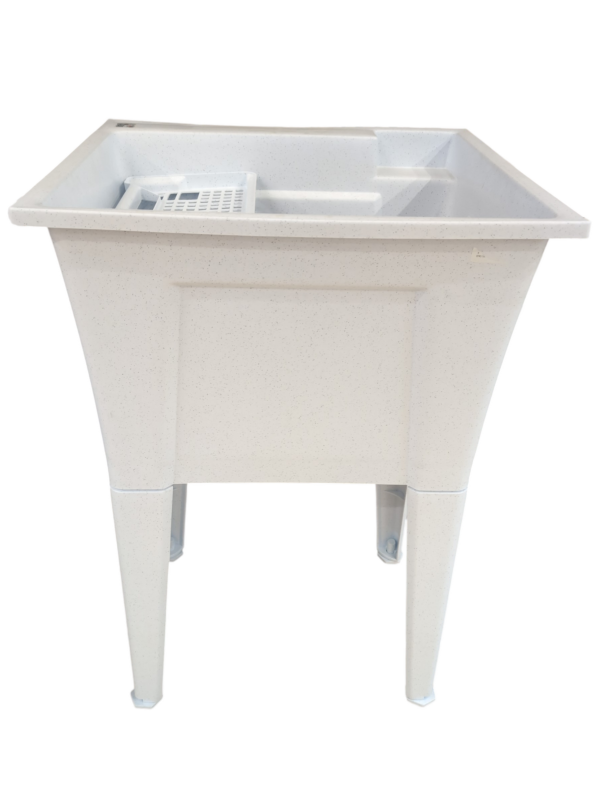 White 24 inch Laundry Tub and Chrome Faucet