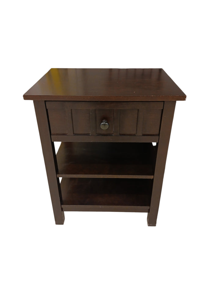 Dark Espresso Nightstand Side Table