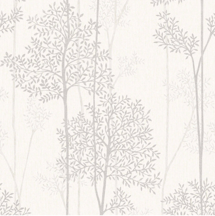 SUPERFRESCO Eternal Forest White/Mica/Beige Wallpaper
