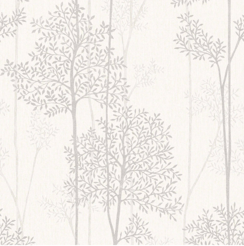 SUPERFRESCO Eternal Forest White/Mica/Beige Wallpaper