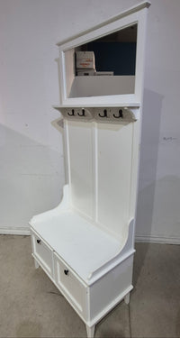 Hall Tree with Mirror and Storage