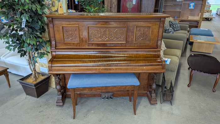 62.5"W Antique Piano