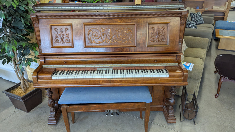 62.5"W Antique Piano