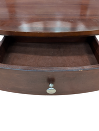 Syrup Oval Two Level Coffee Table w/glass Top #JS44