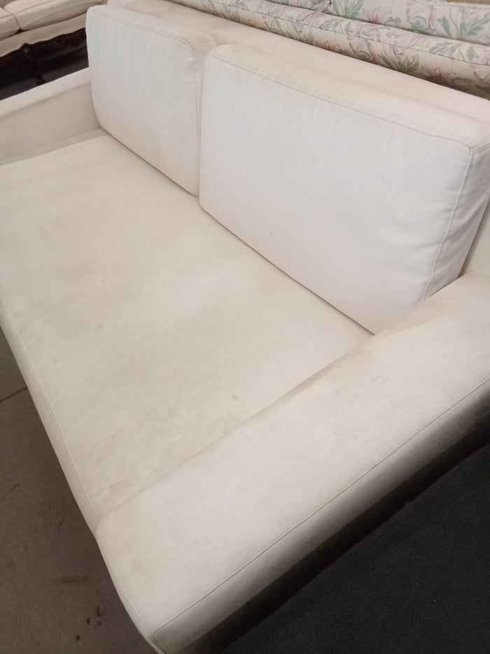 82"W Cream 2-Seater Couch