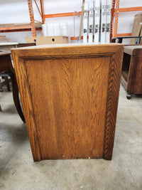 Mission Oak 2 Drawer Nightstand with Glass Top