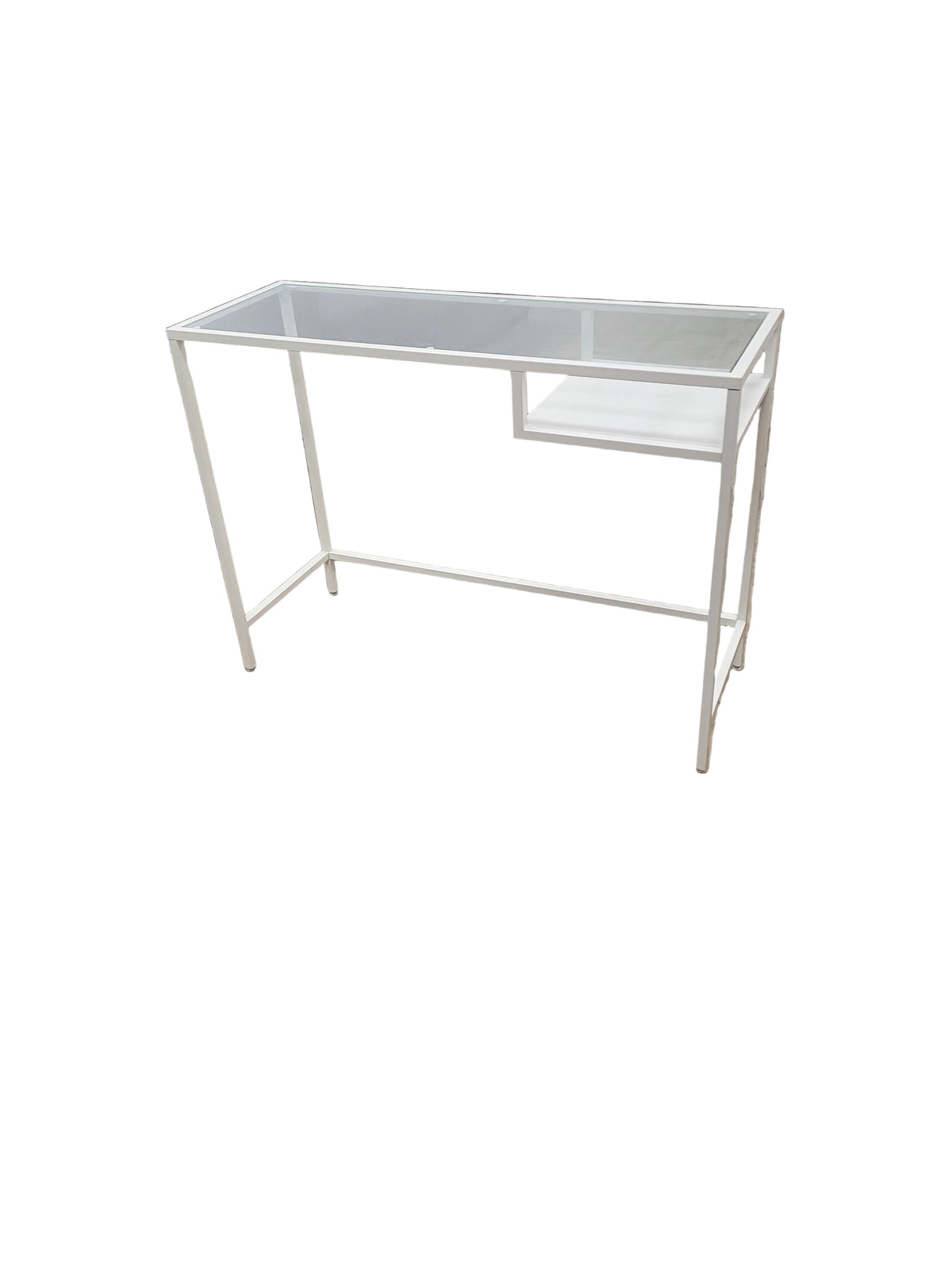 Small Modern Glass Top Laptop Desk