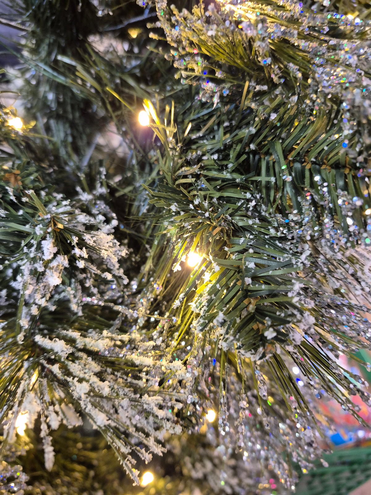 7ft. Pre-Lit 300L Micro Dot LED Warm White Frosted Sparkling Pine