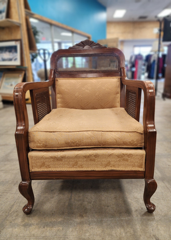 Vintage Style Armchair with Wooden Frame