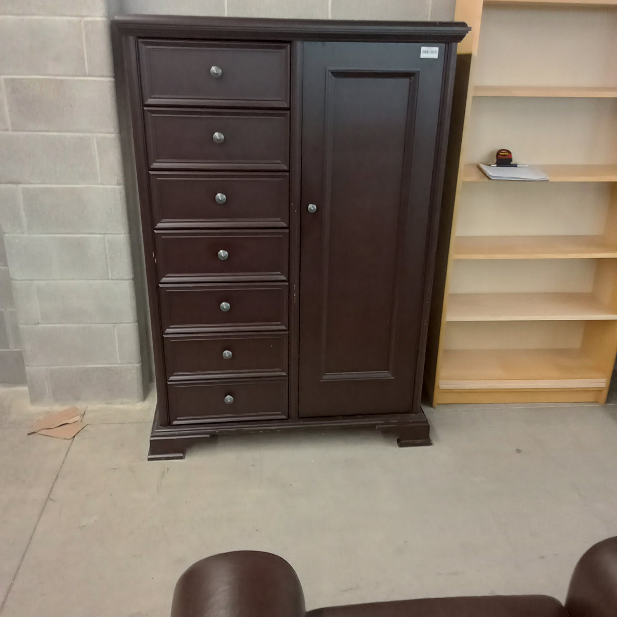 44"W Dark Wood Armoire