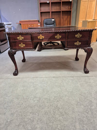 Chippendale Style Mahogany Executive Desk
