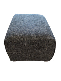 Grey Blue Woven Ottoman