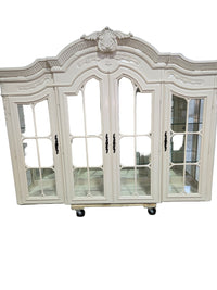 French Provincial Ivory Upper Cabinet