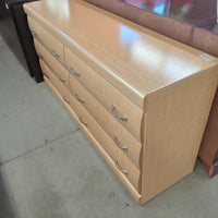 61.5"W Wood Veneer 6-Drawer Dresser