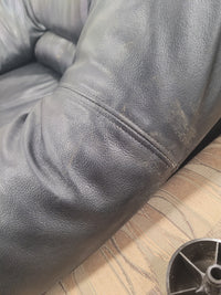 Faux Black Leather Armchair