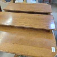 59"W Solid Wood Dining Table with Two Leaves