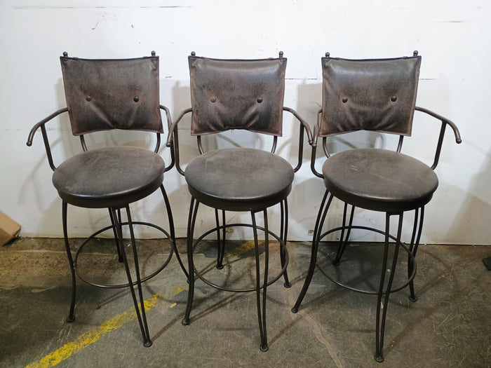 Swivel Bar Stools - Set of 3