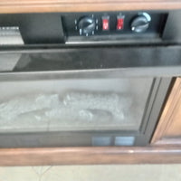 38.5"W Corner Fireplace and Mantle - Electric