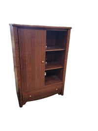 Traditional Brown Wooden Media Cabinet