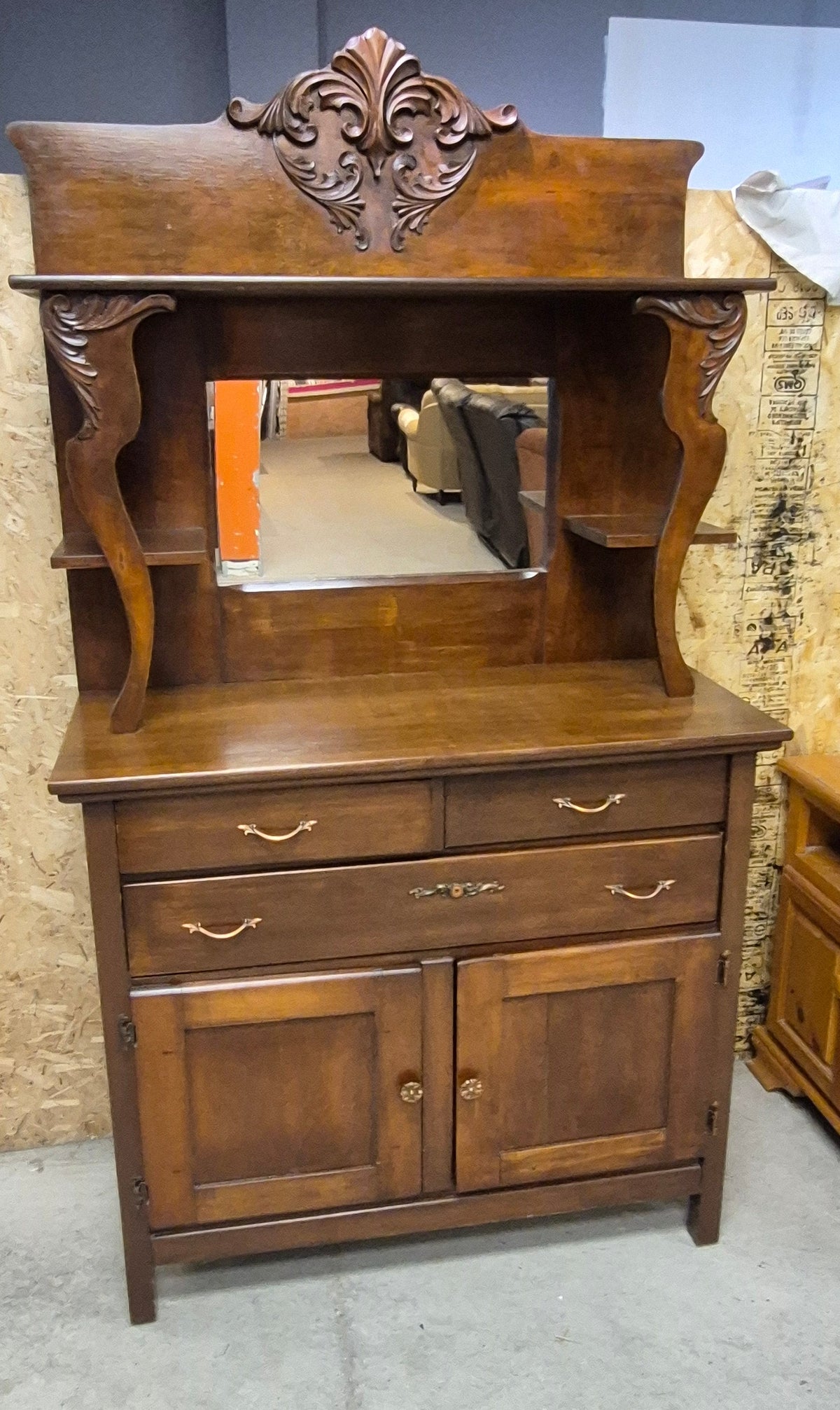 Antique Dining Hutch - - needs repair