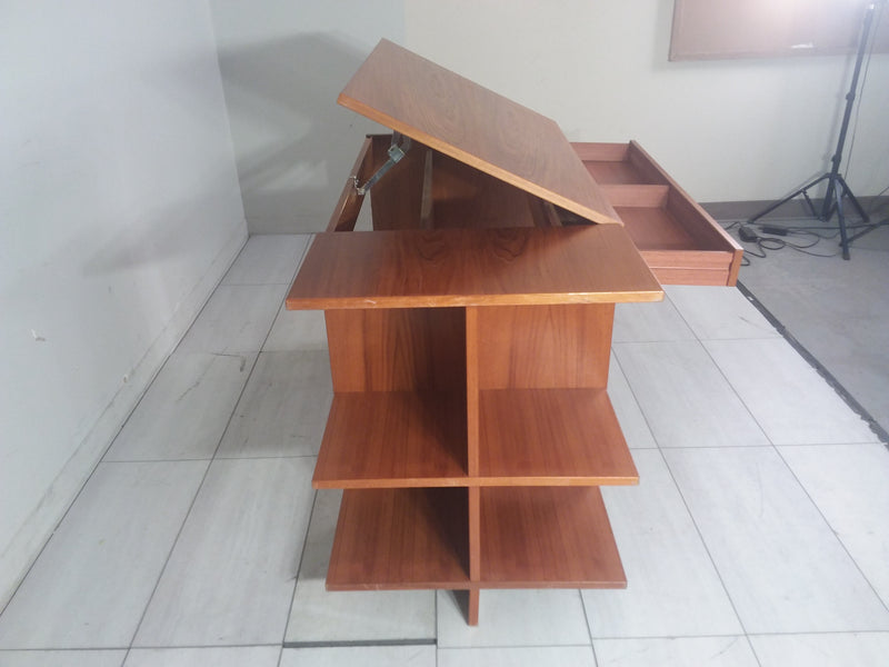Danish A.B.J. Teak Drafting Desk
