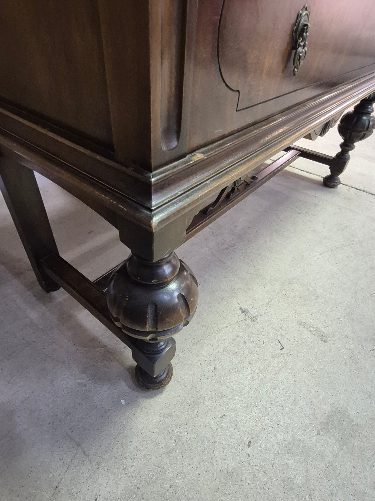 Antique Walnut China Cabinet