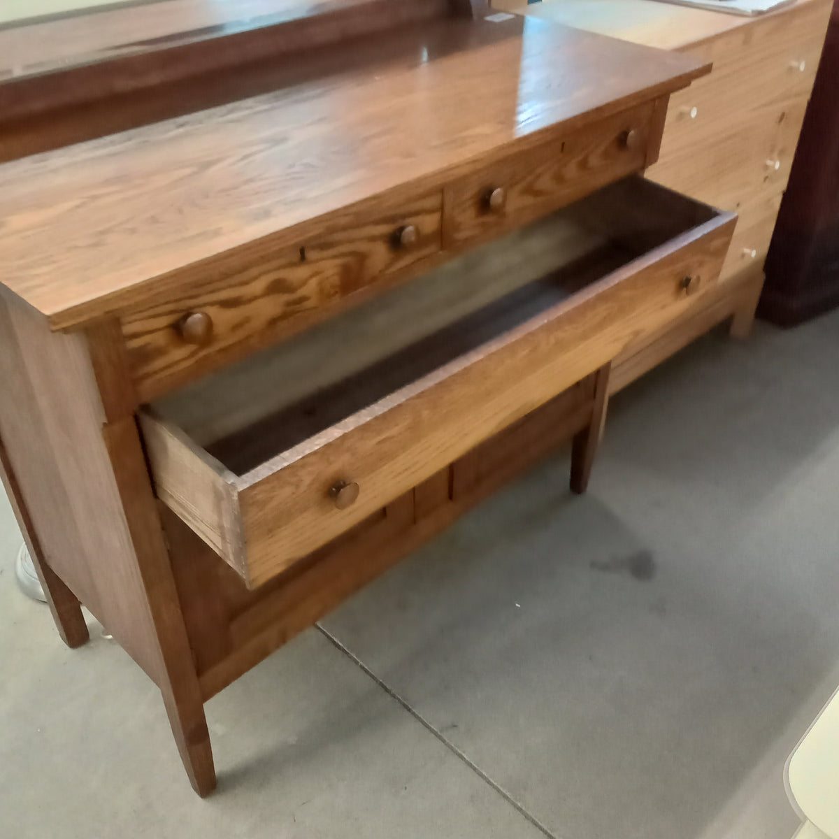 45"W Mirrored Sideboard in Oak