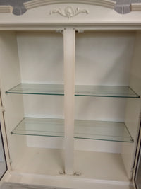 42"W 2-Piece Vintage White Buffet/Hutch