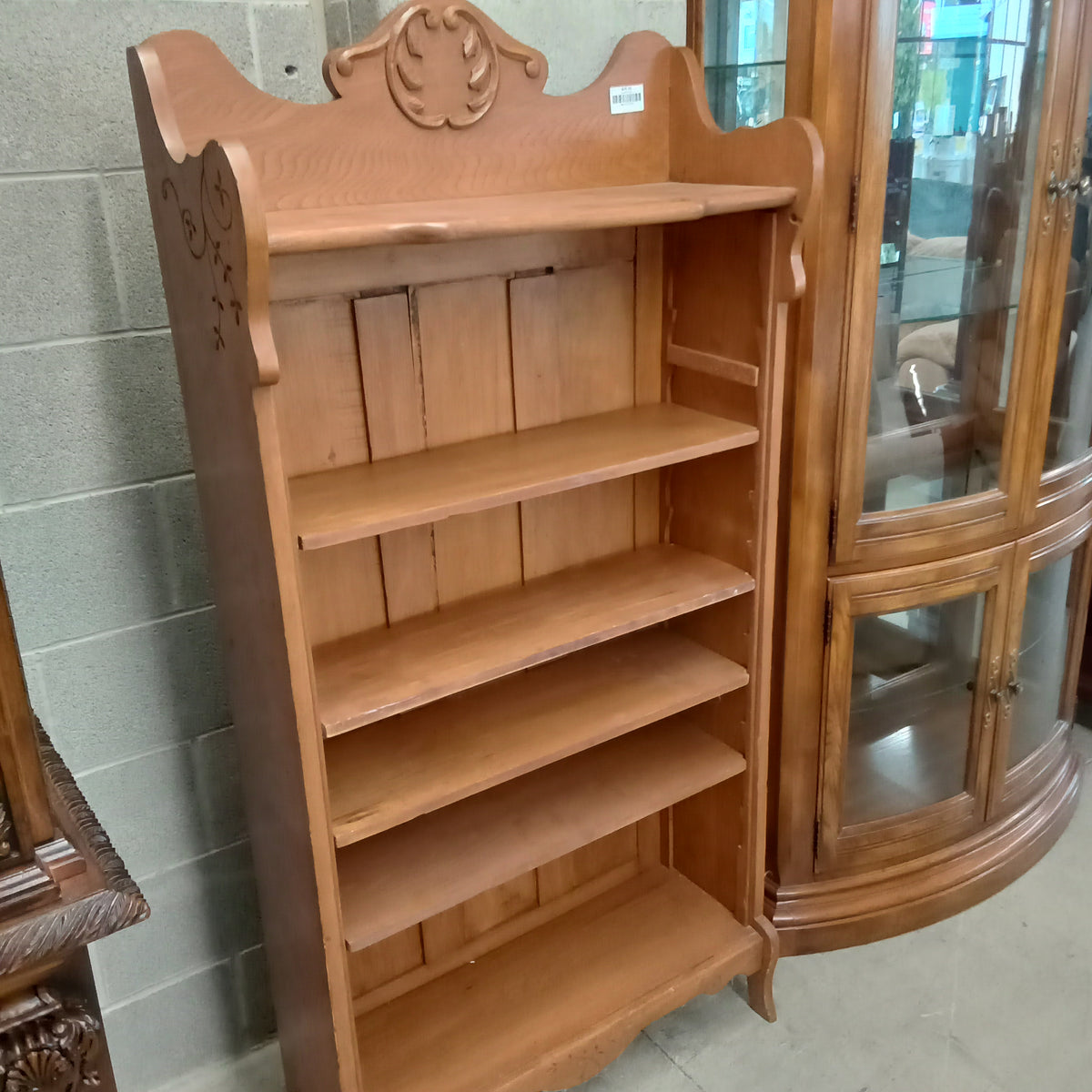 30"W Rustic Wooden Bookcase