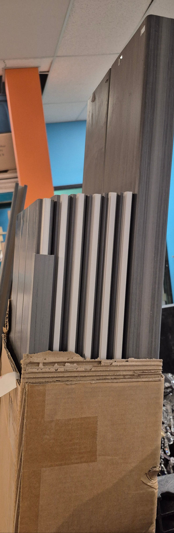 6' x 6' Vinyl Woodgrain Fence Panel Kit Hazy Grey