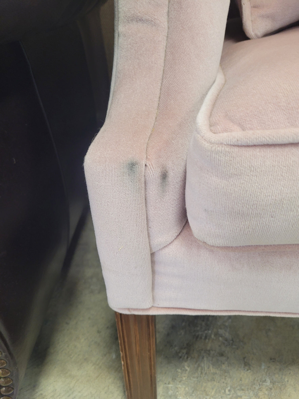 Soft Pink Wingback Chair