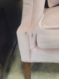 Soft Pink Wingback Chair