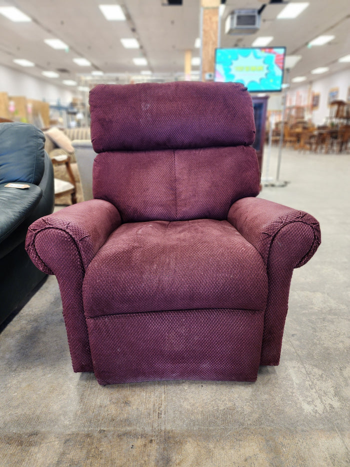 Burgundy Power Recliner Armchair