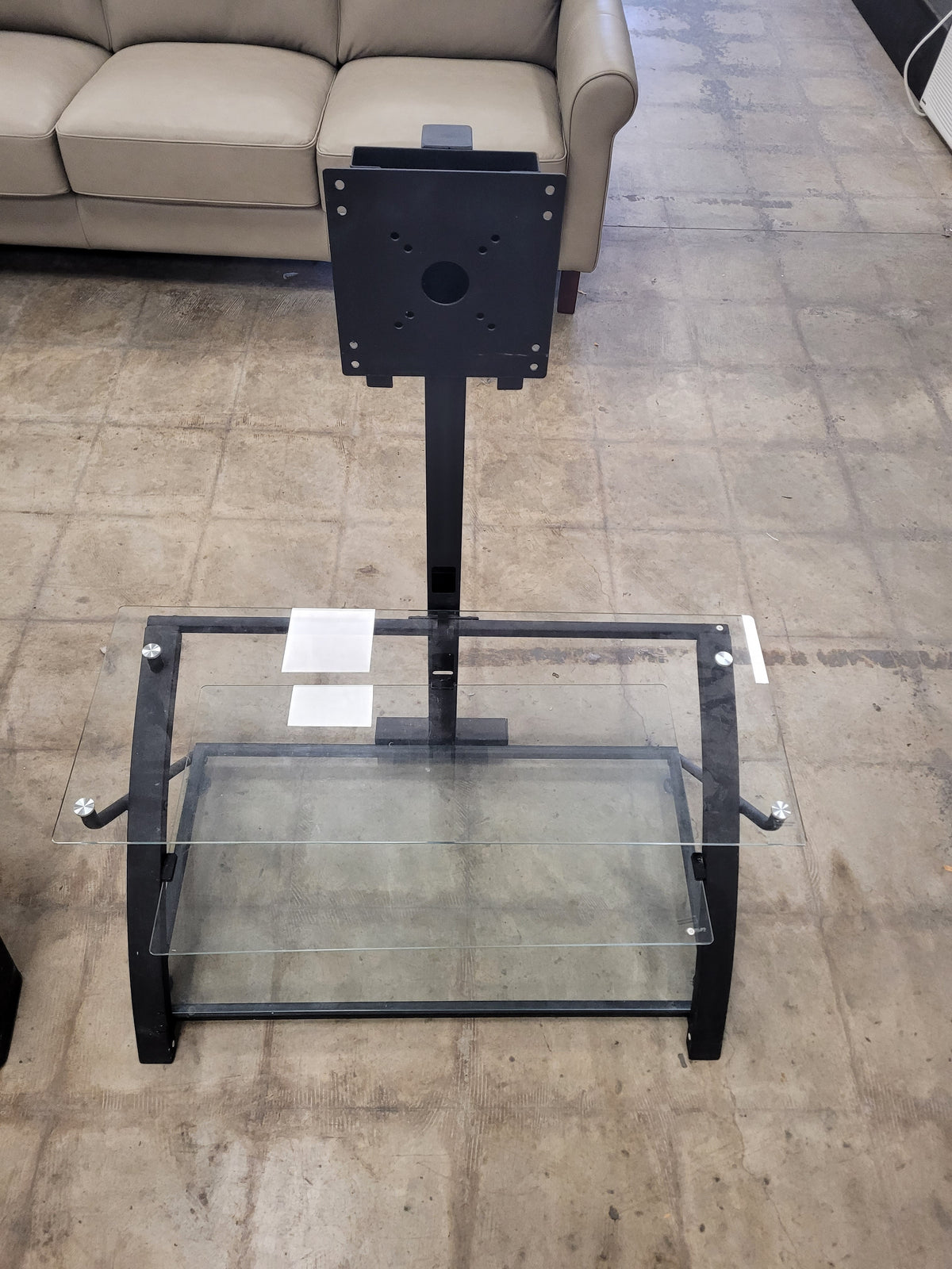 Glass And Metal Tv Stand