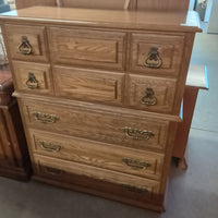 40"W 5-Drawer Tall Boy Dresser in Solid Wood