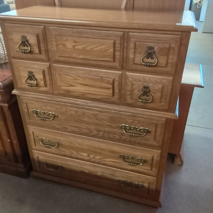 40"W 5-Drawer Tall Boy Dresser in Solid Wood