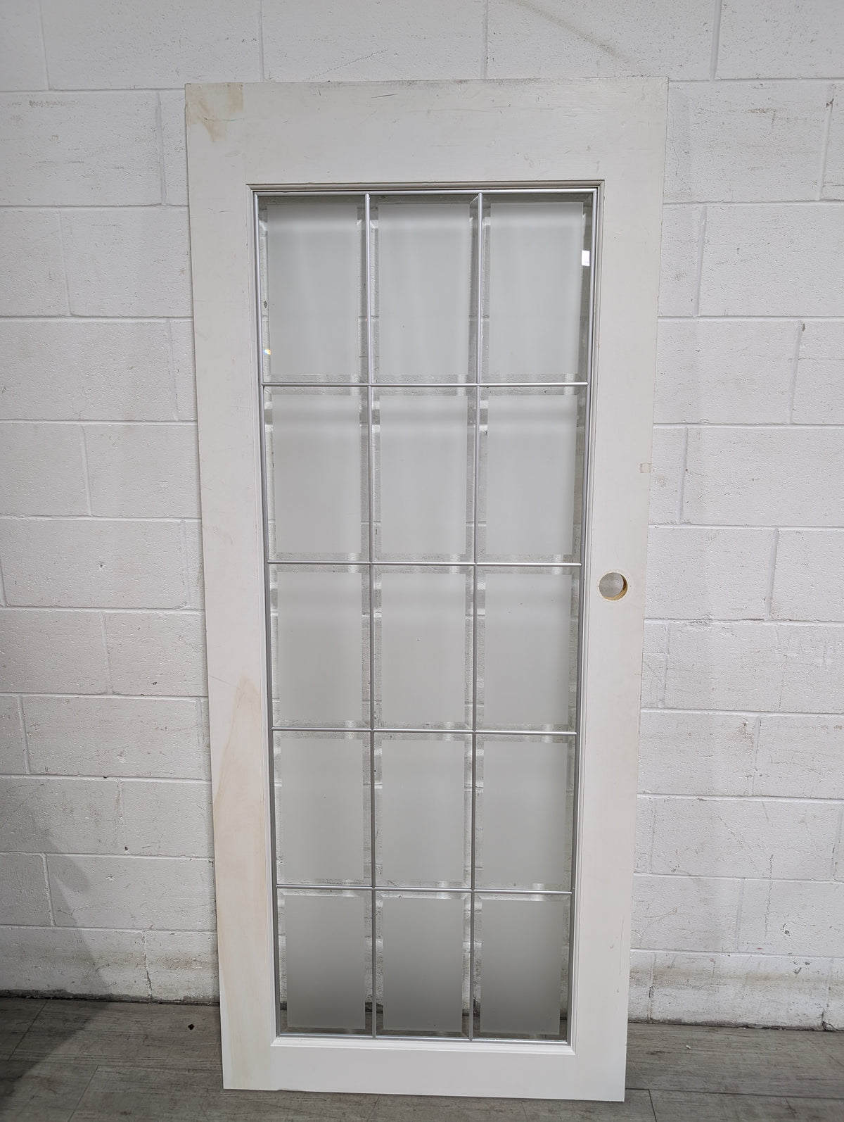 34" x 80" French Door w/ Frosted Glass
